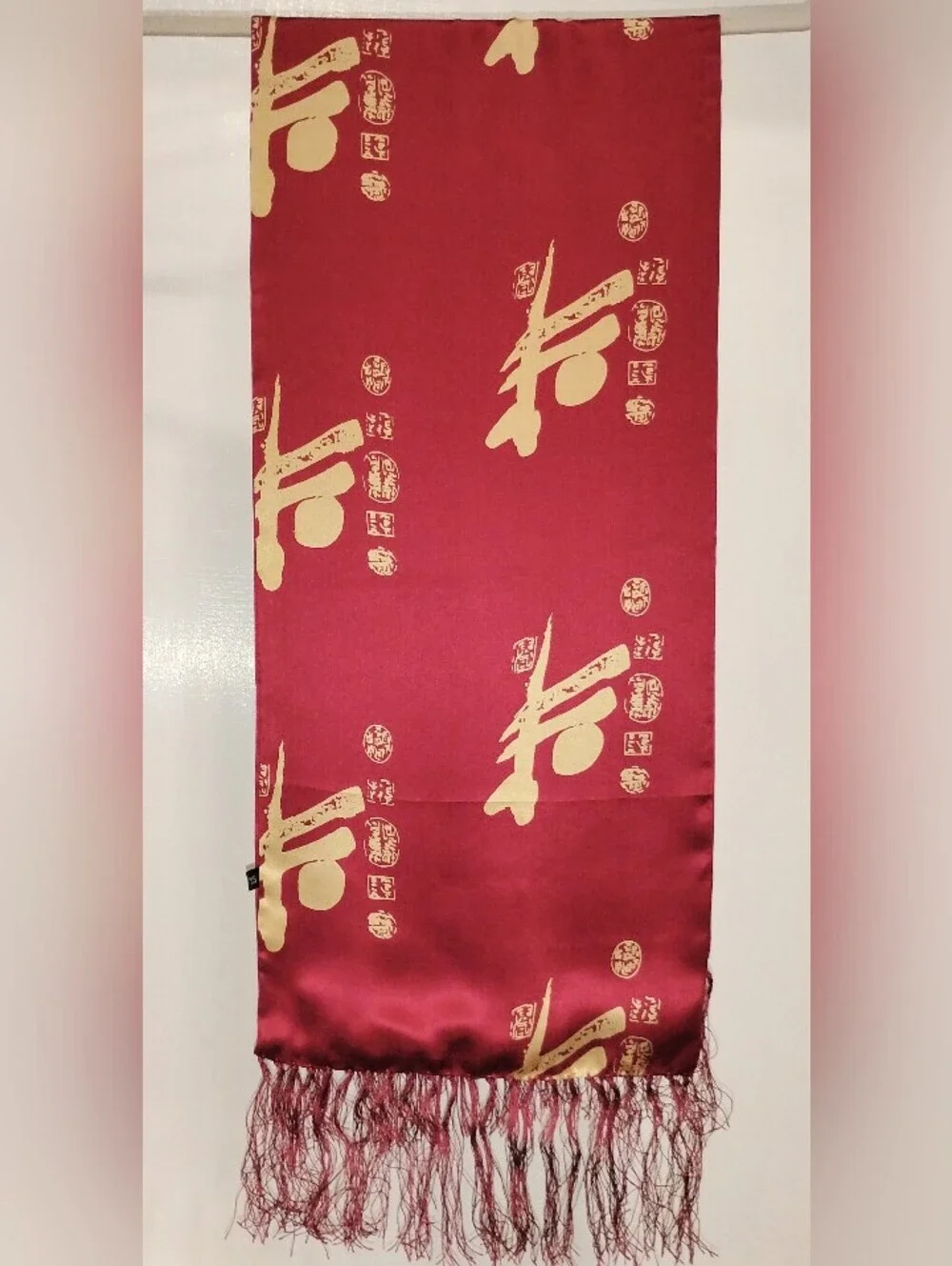 FRINGED SILK MEN'S SCARF NWOT